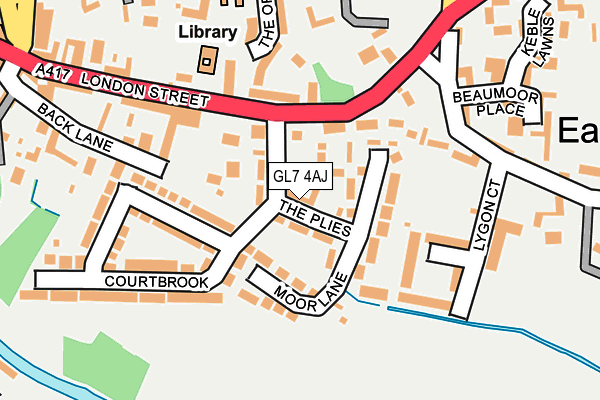 GL7 4AJ map - OS OpenMap – Local (Ordnance Survey)