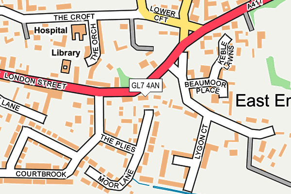 GL7 4AN map - OS OpenMap – Local (Ordnance Survey)
