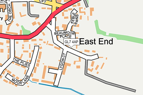 GL7 4AP map - OS OpenMap – Local (Ordnance Survey)