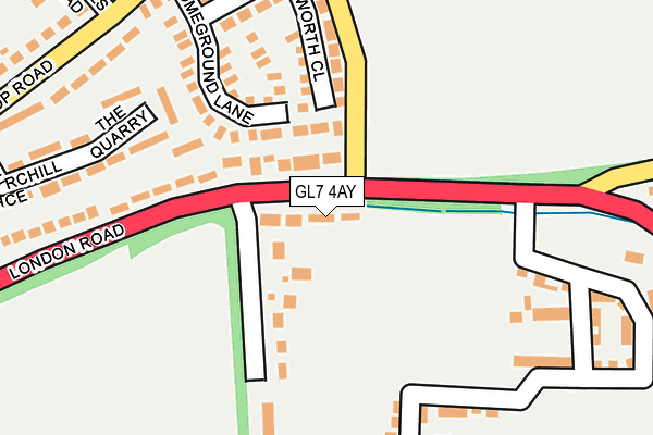 GL7 4AY map - OS OpenMap – Local (Ordnance Survey)