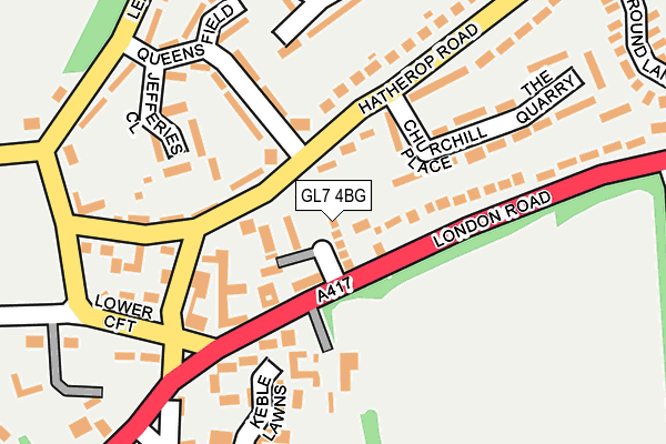 GL7 4BG map - OS OpenMap – Local (Ordnance Survey)