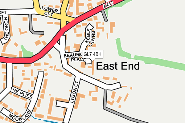 GL7 4BH map - OS OpenMap – Local (Ordnance Survey)