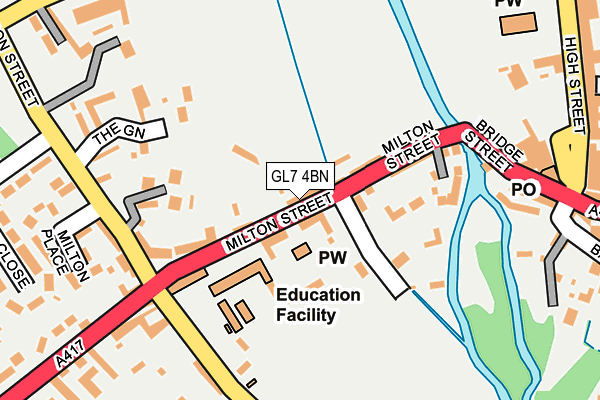 GL7 4BN map - OS OpenMap – Local (Ordnance Survey)