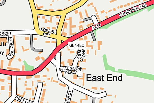 GL7 4BQ map - OS OpenMap – Local (Ordnance Survey)