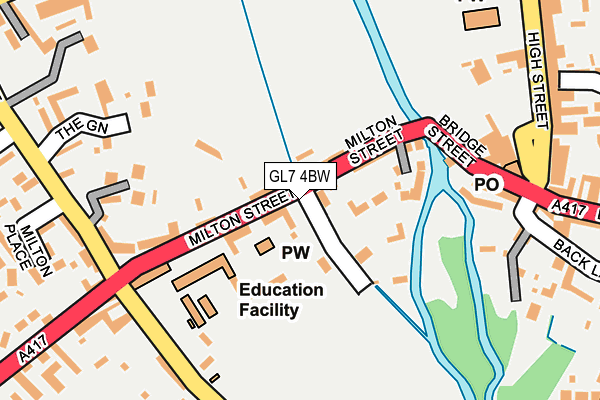 GL7 4BW map - OS OpenMap – Local (Ordnance Survey)