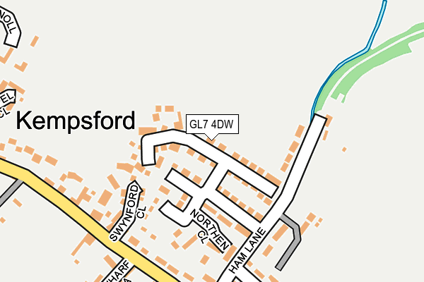 GL7 4DW map - OS OpenMap – Local (Ordnance Survey)