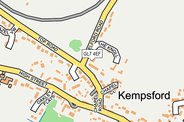 GL7 4EF map - OS OpenMap – Local (Ordnance Survey)