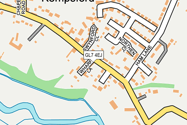 GL7 4EJ map - OS OpenMap – Local (Ordnance Survey)