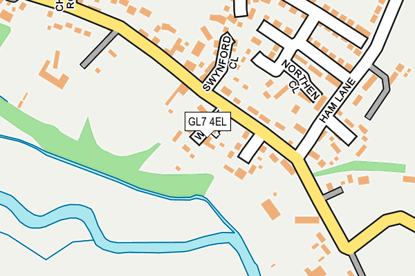 GL7 4EL map - OS OpenMap – Local (Ordnance Survey)