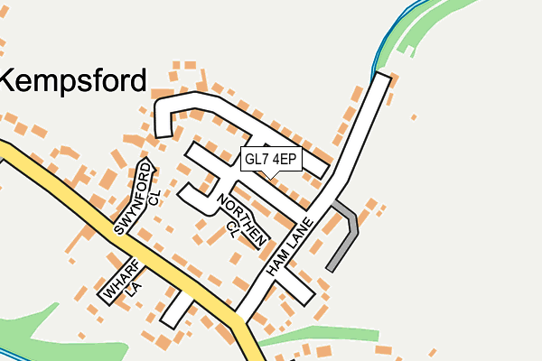 GL7 4EP map - OS OpenMap – Local (Ordnance Survey)