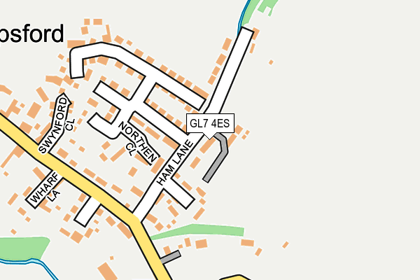 GL7 4ES map - OS OpenMap – Local (Ordnance Survey)