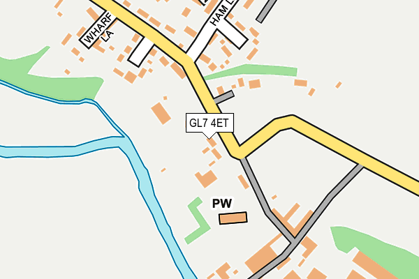 GL7 4ET map - OS OpenMap – Local (Ordnance Survey)