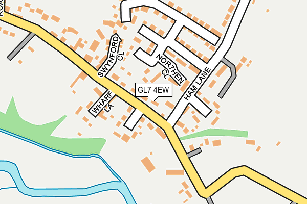 GL7 4EW map - OS OpenMap – Local (Ordnance Survey)