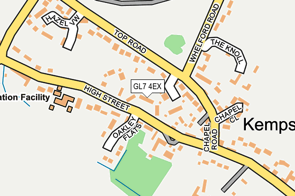 GL7 4EX map - OS OpenMap – Local (Ordnance Survey)