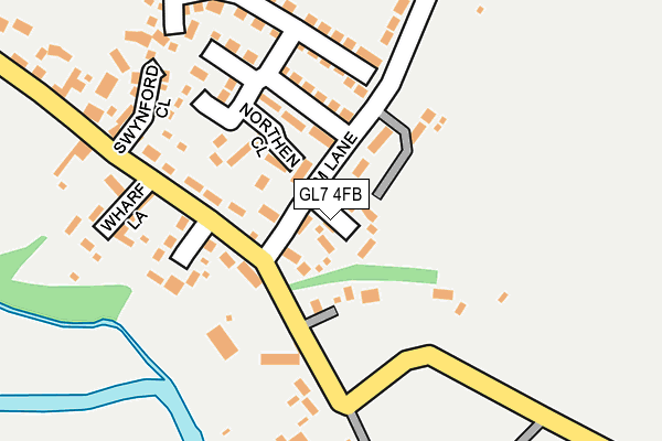 GL7 4FB map - OS OpenMap – Local (Ordnance Survey)