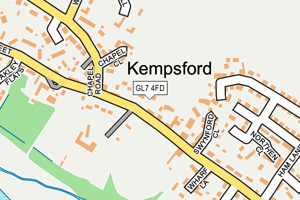 GL7 4FD map - OS OpenMap – Local (Ordnance Survey)