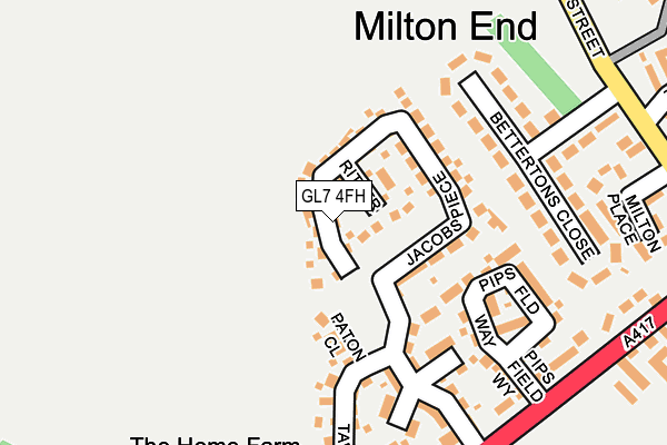 GL7 4FH map - OS OpenMap – Local (Ordnance Survey)