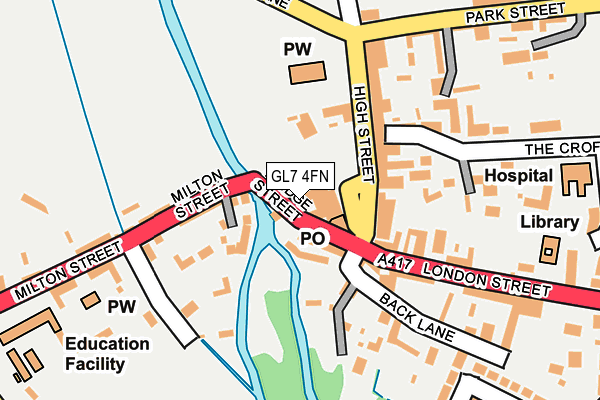 GL7 4FN map - OS OpenMap – Local (Ordnance Survey)