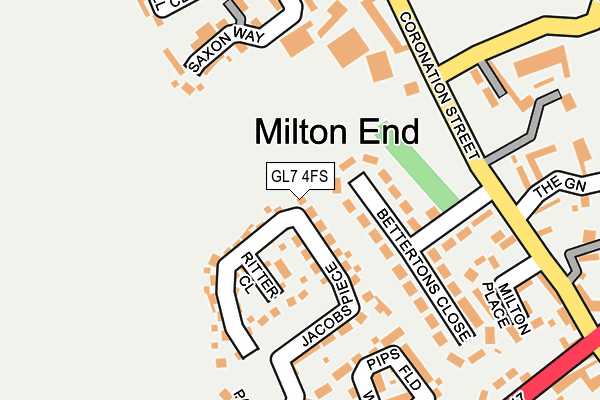 GL7 4FS map - OS OpenMap – Local (Ordnance Survey)