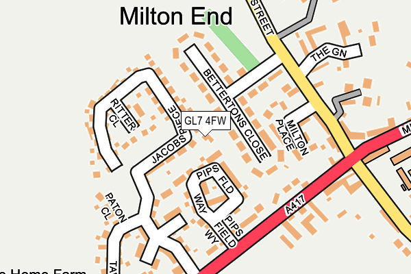 GL7 4FW map - OS OpenMap – Local (Ordnance Survey)