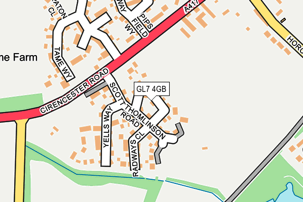 GL7 4GB map - OS OpenMap – Local (Ordnance Survey)