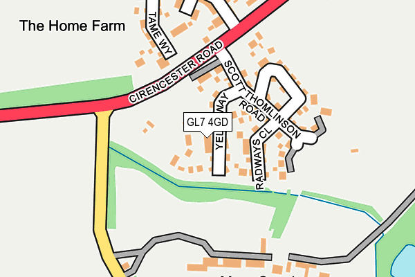 GL7 4GD map - OS OpenMap – Local (Ordnance Survey)