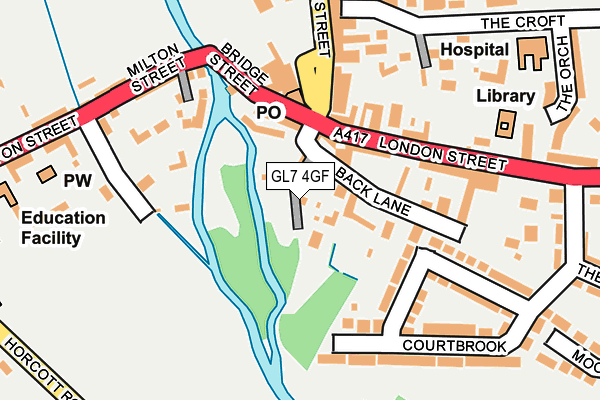 GL7 4GF map - OS OpenMap – Local (Ordnance Survey)