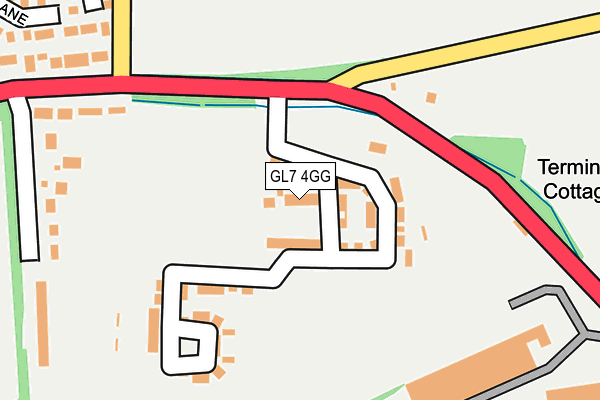 GL7 4GG map - OS OpenMap – Local (Ordnance Survey)