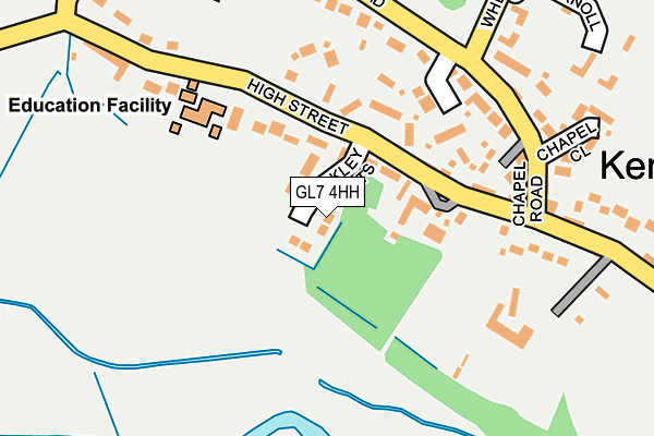 GL7 4HH map - OS OpenMap – Local (Ordnance Survey)