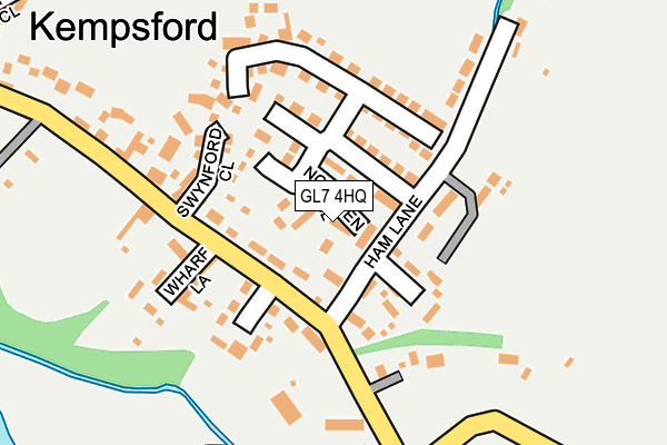 GL7 4HQ map - OS OpenMap – Local (Ordnance Survey)