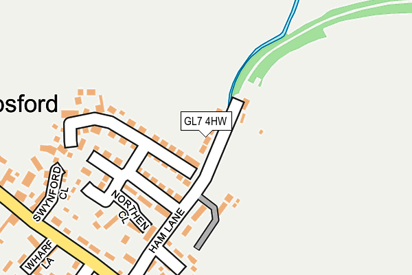 GL7 4HW map - OS OpenMap – Local (Ordnance Survey)