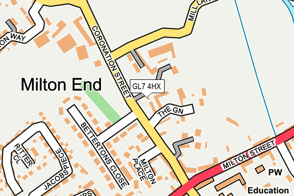 GL7 4HX map - OS OpenMap – Local (Ordnance Survey)