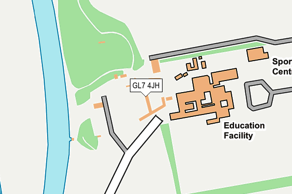 GL7 4JH map - OS OpenMap – Local (Ordnance Survey)