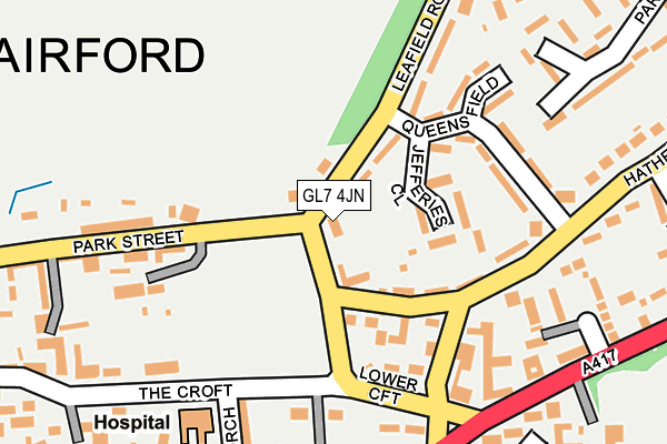 GL7 4JN map - OS OpenMap – Local (Ordnance Survey)