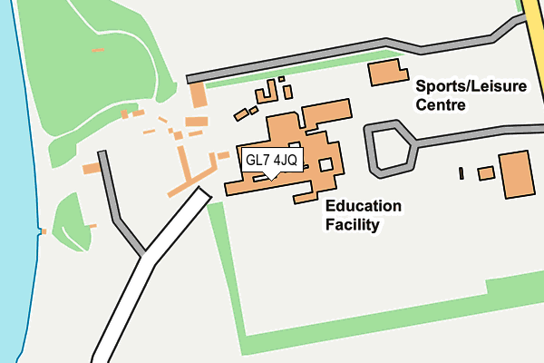 GL7 4JQ map - OS OpenMap – Local (Ordnance Survey)