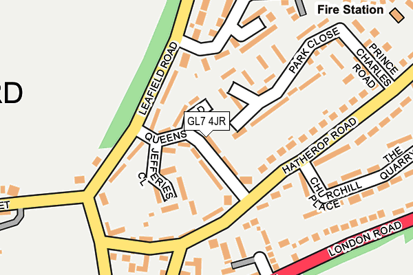 GL7 4JR map - OS OpenMap – Local (Ordnance Survey)