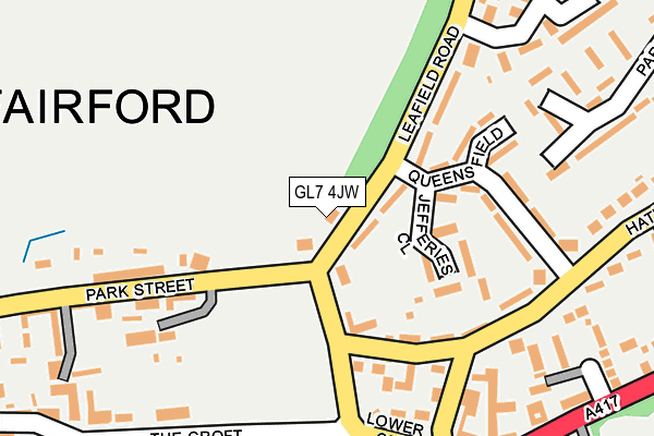 GL7 4JW map - OS OpenMap – Local (Ordnance Survey)