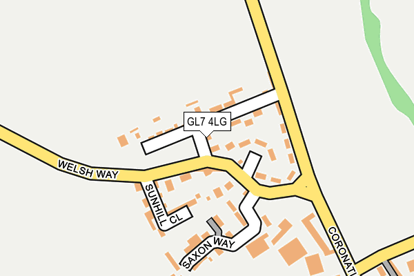 GL7 4LG map - OS OpenMap – Local (Ordnance Survey)
