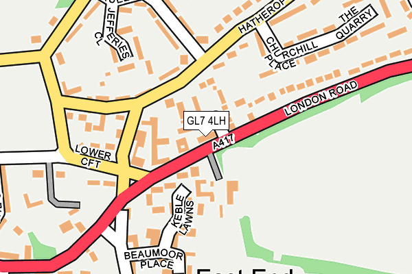 GL7 4LH map - OS OpenMap – Local (Ordnance Survey)