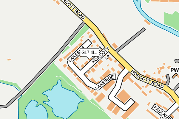 GL7 4LJ map - OS OpenMap – Local (Ordnance Survey)