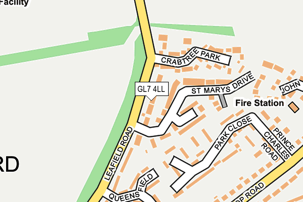 GL7 4LL map - OS OpenMap – Local (Ordnance Survey)