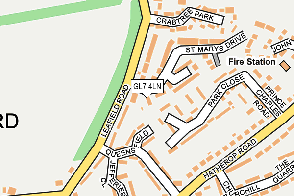 GL7 4LN map - OS OpenMap – Local (Ordnance Survey)