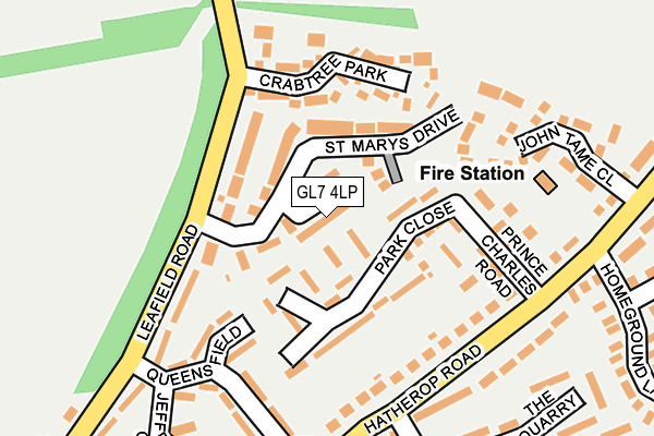 GL7 4LP map - OS OpenMap – Local (Ordnance Survey)