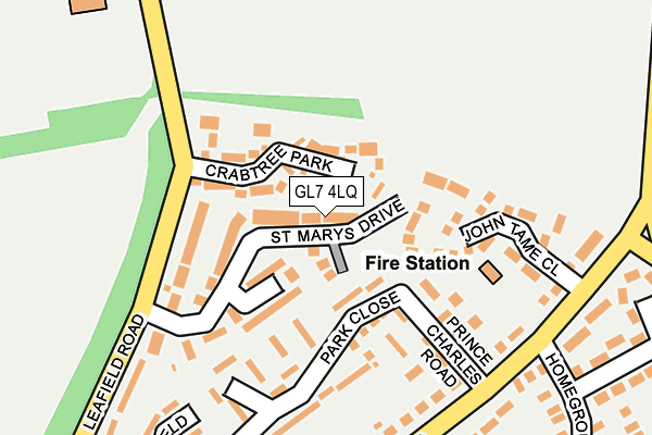 GL7 4LQ map - OS OpenMap – Local (Ordnance Survey)