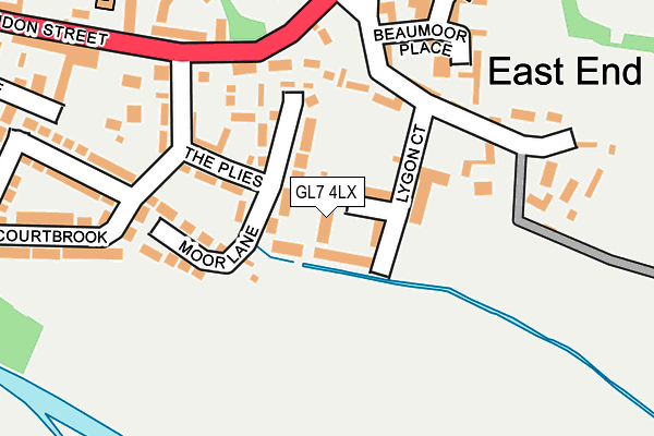 GL7 4LX map - OS OpenMap – Local (Ordnance Survey)