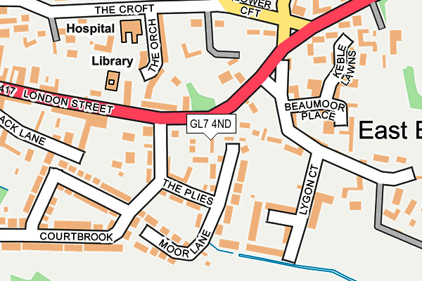 GL7 4ND map - OS OpenMap – Local (Ordnance Survey)