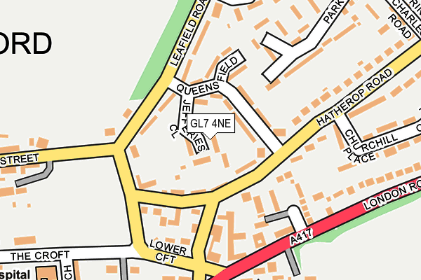 GL7 4NE map - OS OpenMap – Local (Ordnance Survey)