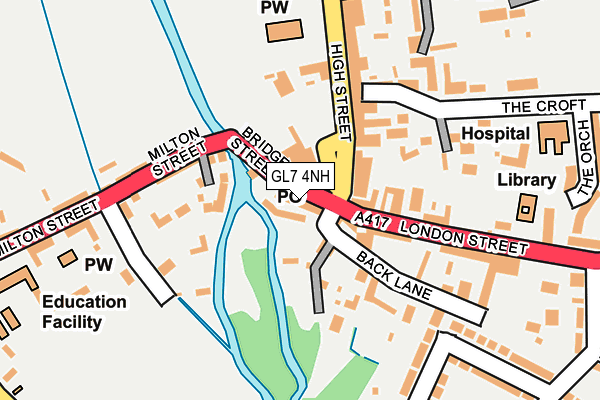 GL7 4NH map - OS OpenMap – Local (Ordnance Survey)