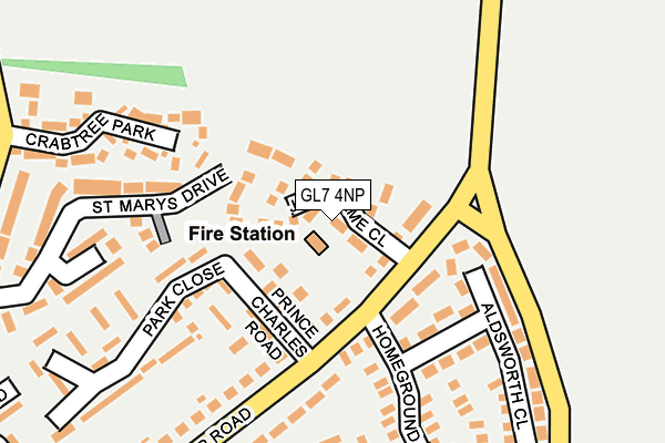 GL7 4NP map - OS OpenMap – Local (Ordnance Survey)