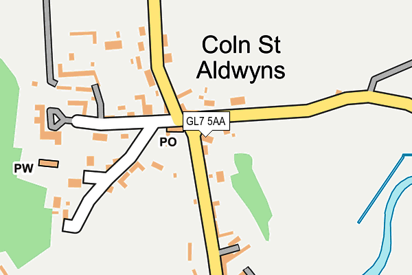 GL7 5AA map - OS OpenMap – Local (Ordnance Survey)